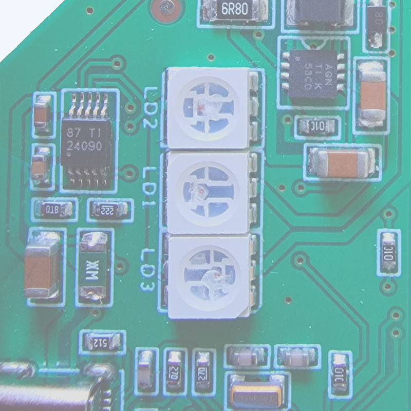 eyepower red circuit board with 670nm LED cluster
